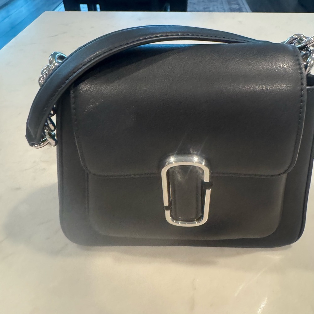 Marc Jacobs Black Hand Bag with Silver Accents